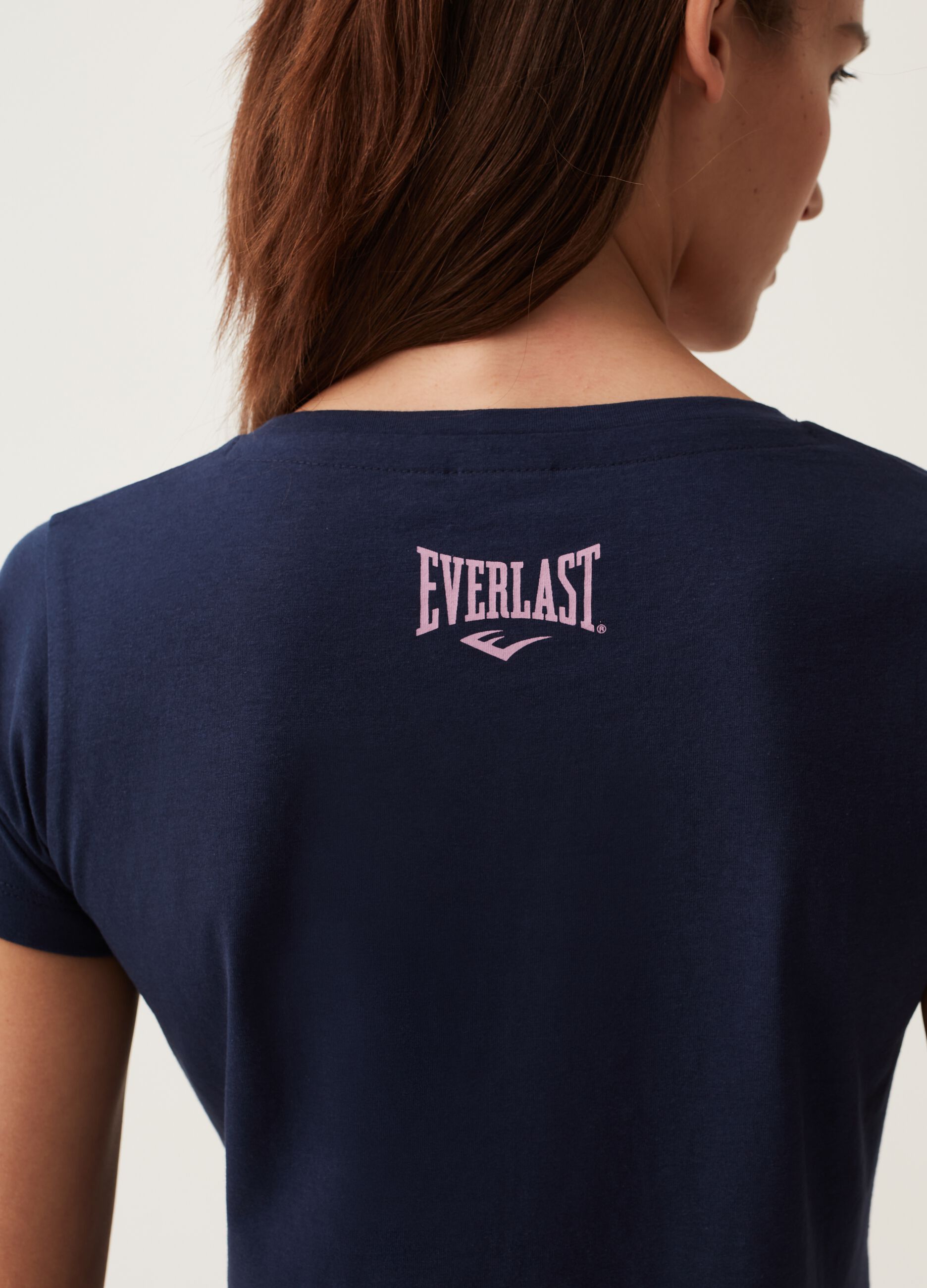 T-shirt con ricamo e stampa Everlast