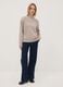 Beige viscose-blend ribbed high-neck jumper, regular fit_1