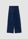 Girls' blue culotte jeans in stretch cotton_5