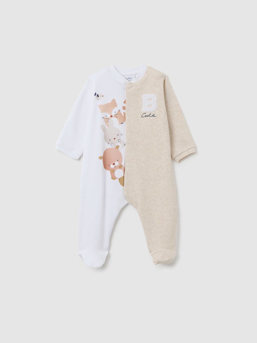 Tutina da neonato in puro cotone multicolor_0