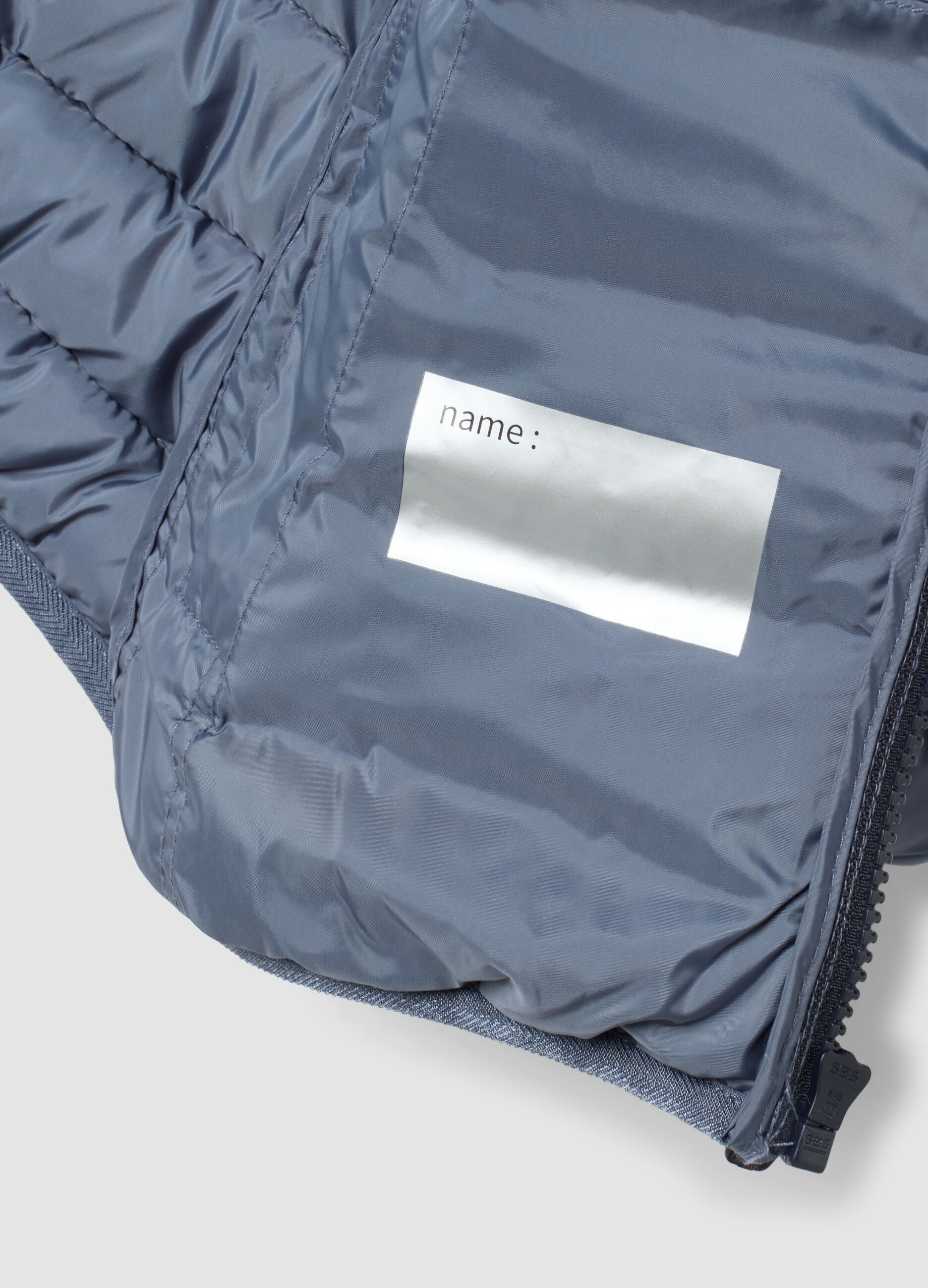Giubbotto Utralight grigio imbottito con cappuccio e zip per bambino