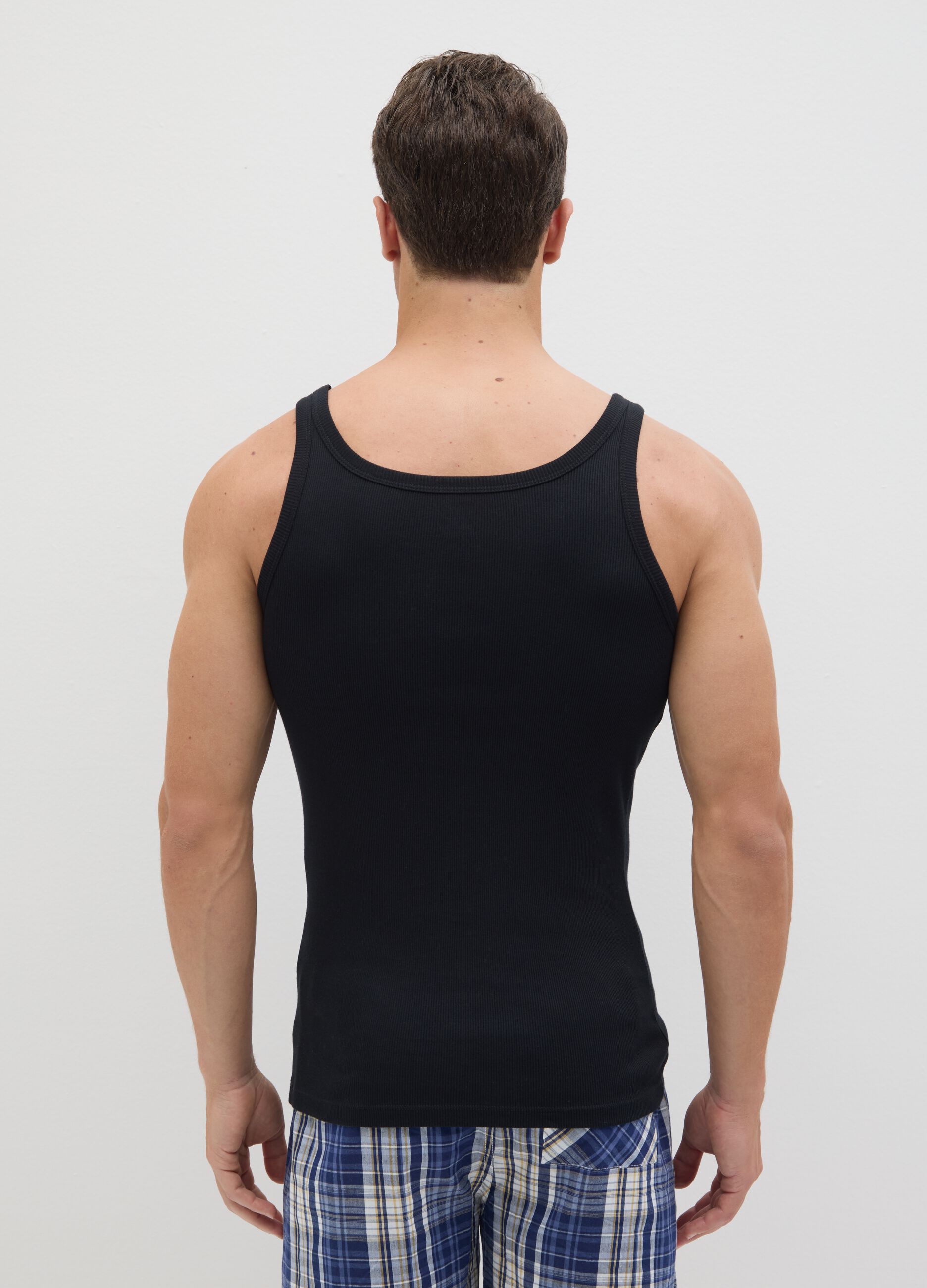 Black pure cotton OVS vest