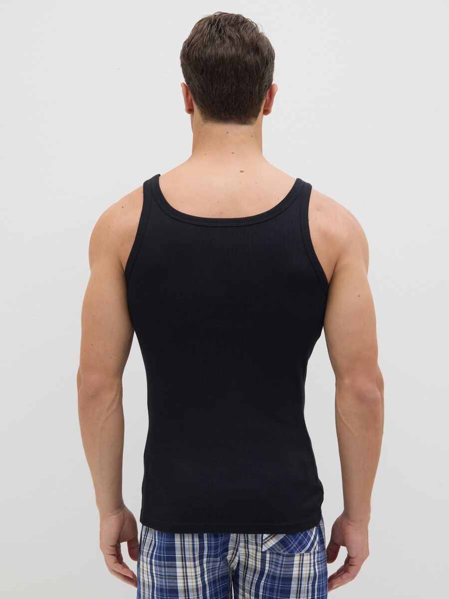 Black pure cotton OVS vest_3