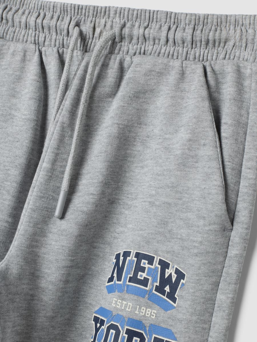Pantaloni jogger grigi in misto cotone e viscosa_3