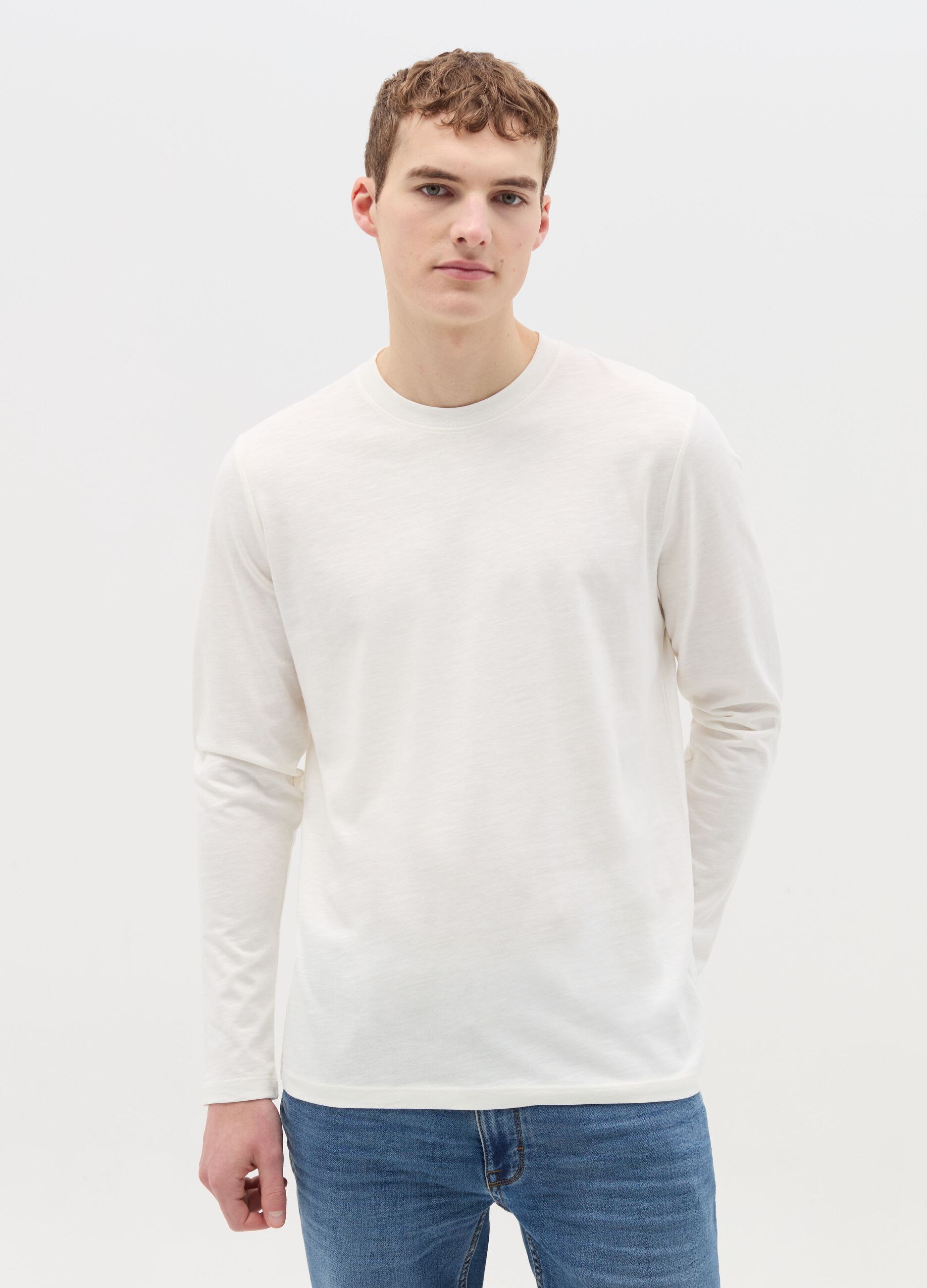 Long-sleeved T-shirt in cotton