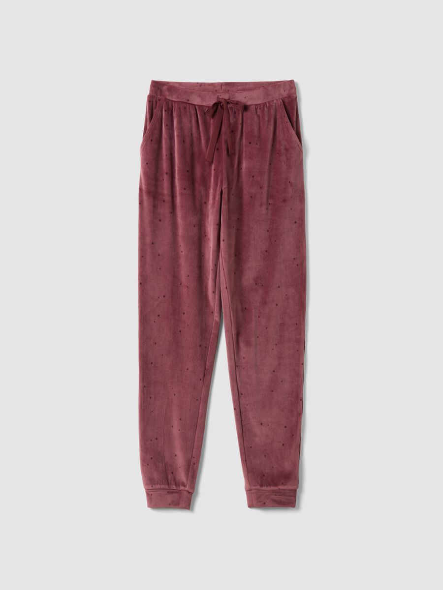 Pink star-print stretch pyjama trousers_4