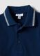 Kid's regular fit blue short sleeve pure cotton polo shirt_2