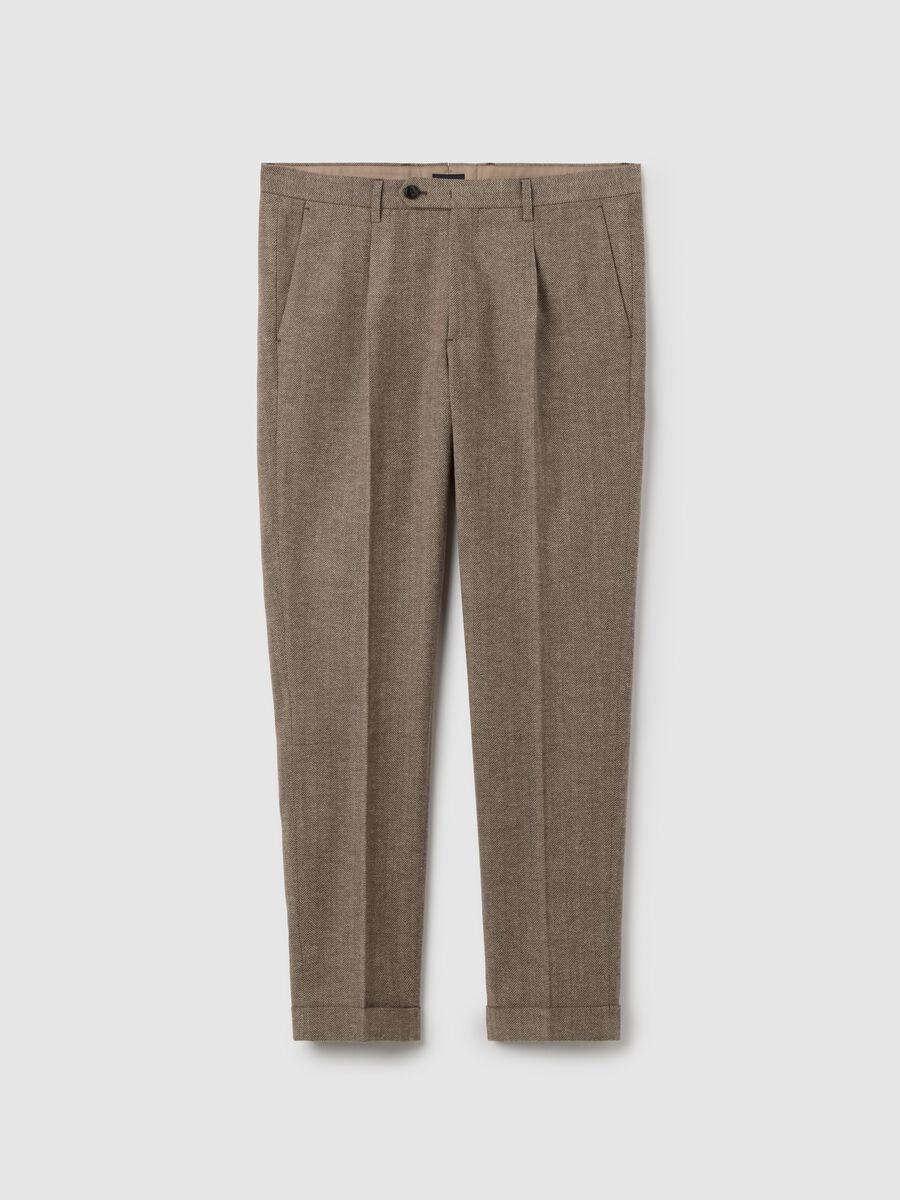 Brown twill cotton trousers_4