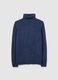 Regular fit blue turtleneck sweater_4