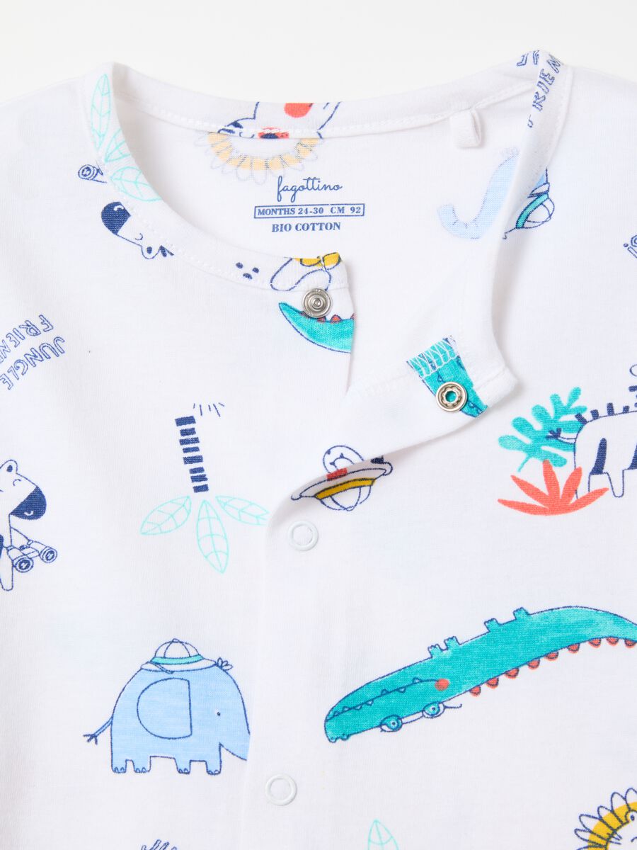 Two-pack white and light blue onesie in organic cotton with print_3
