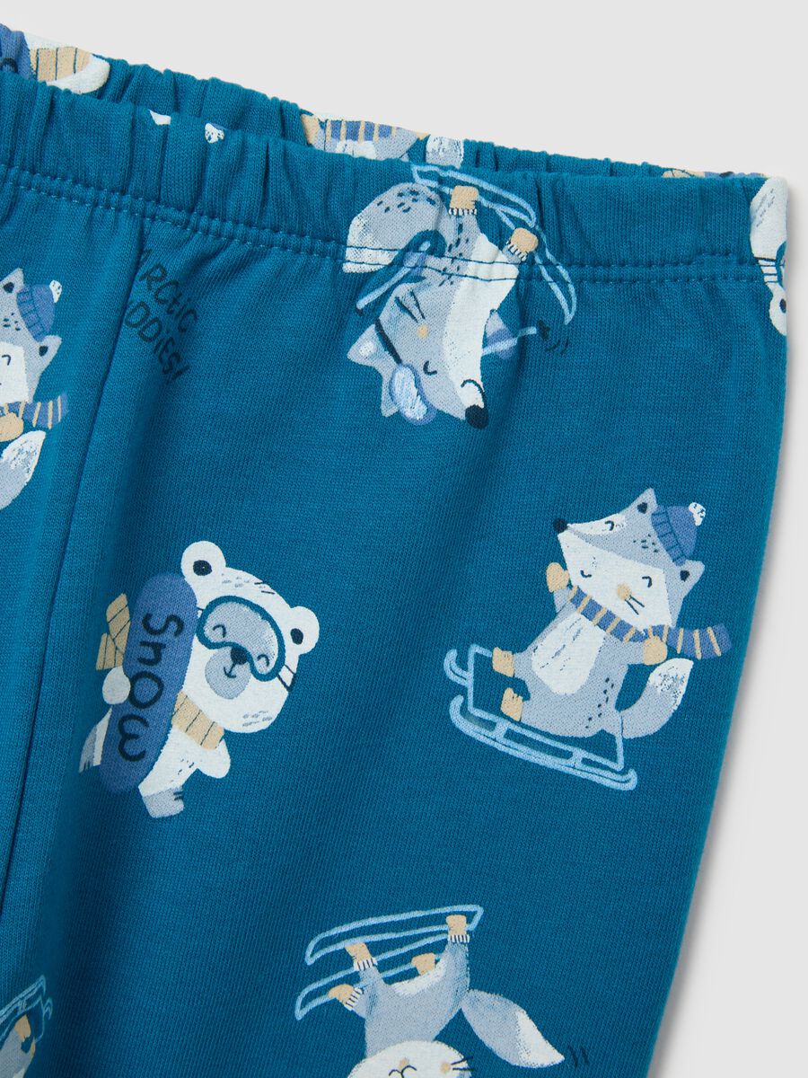 Newborn blue pure cotton pyjamas regular fit_2