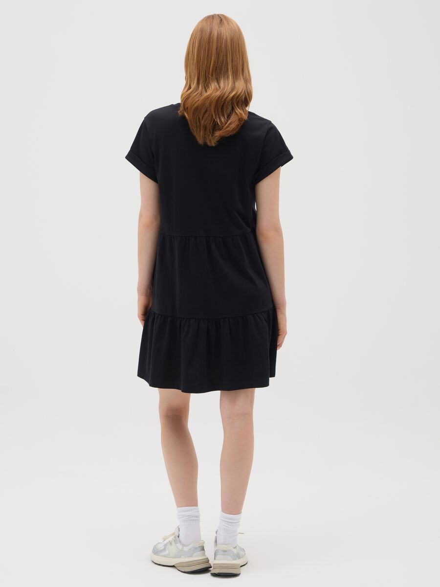 Women's black pure cotton dress_2