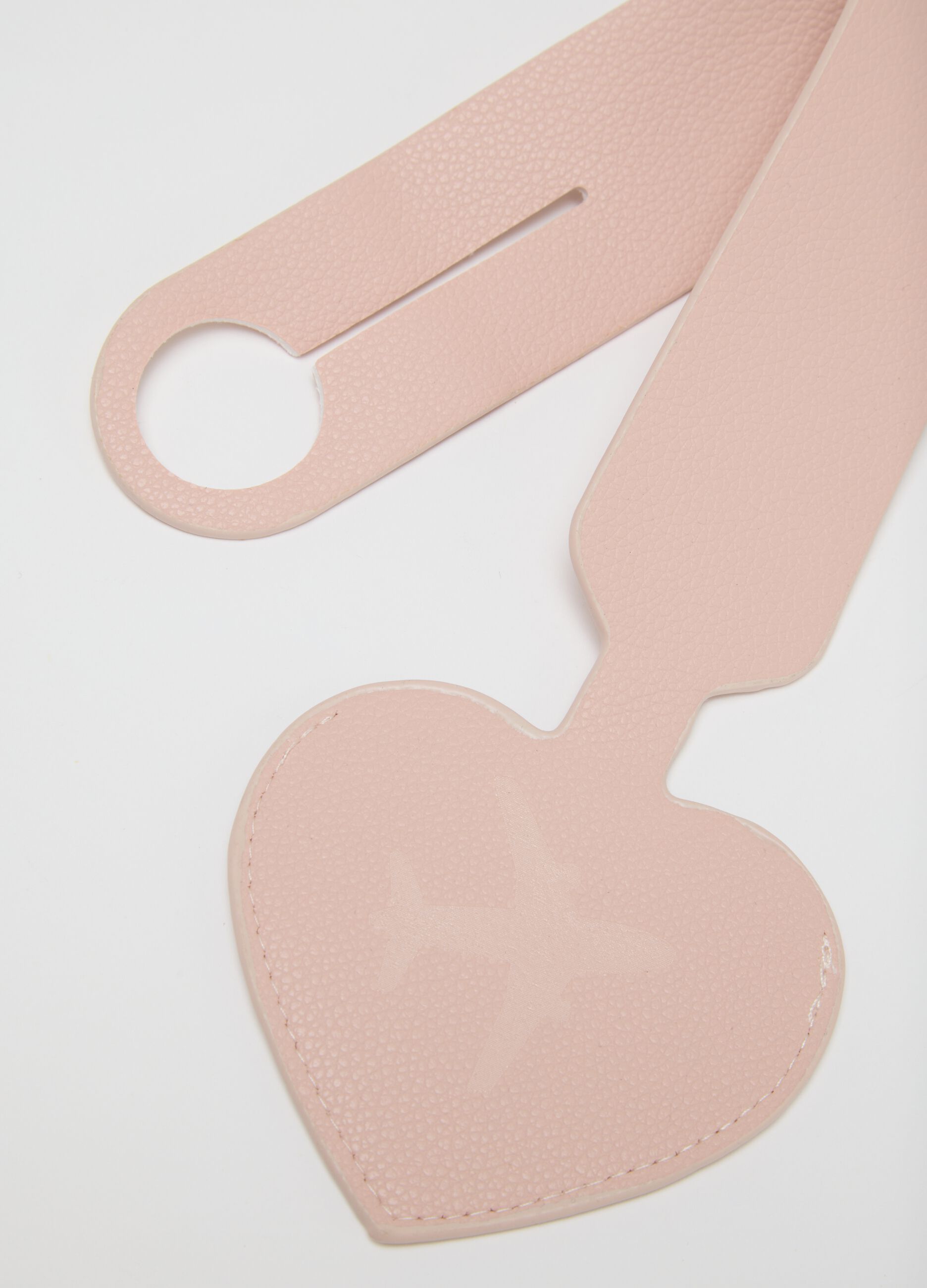 Pink PVC luggage tag