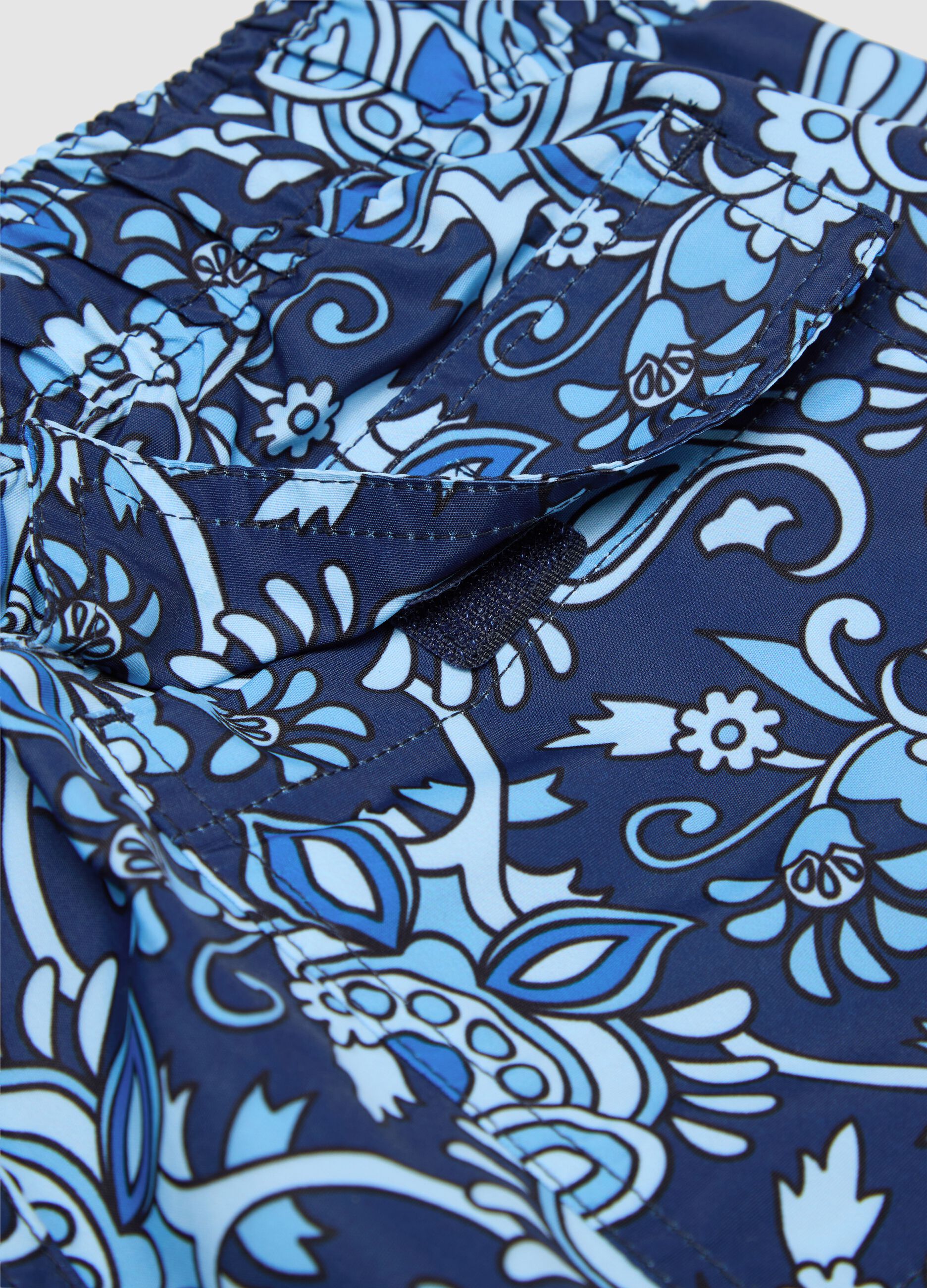 Blue paisley print swim boxers Piombo