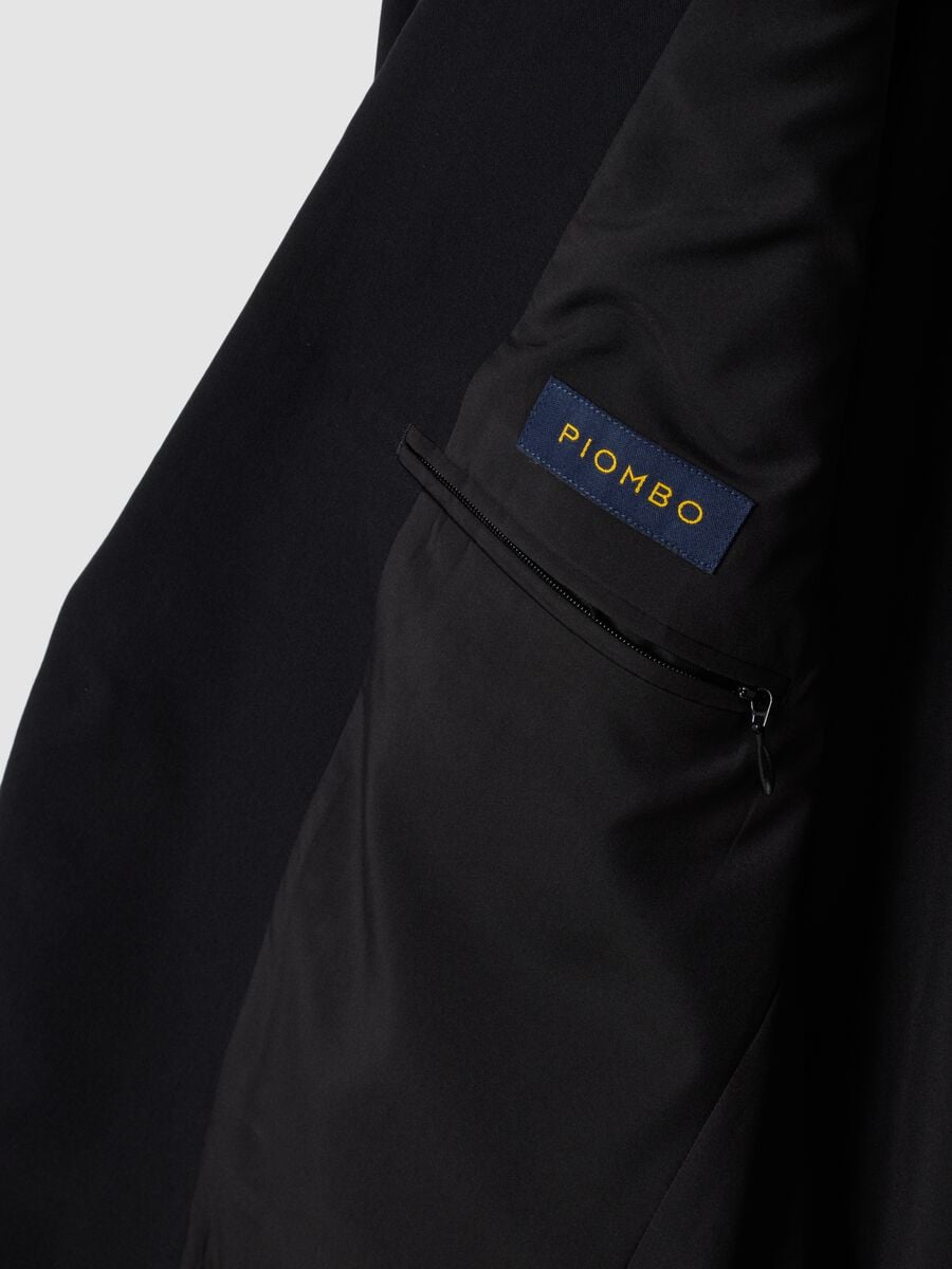 Blazer nero slim fit foderato con rever classici_5