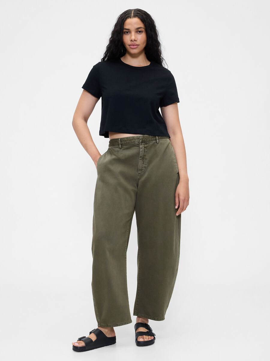 Pantaloni verde in cotone_6