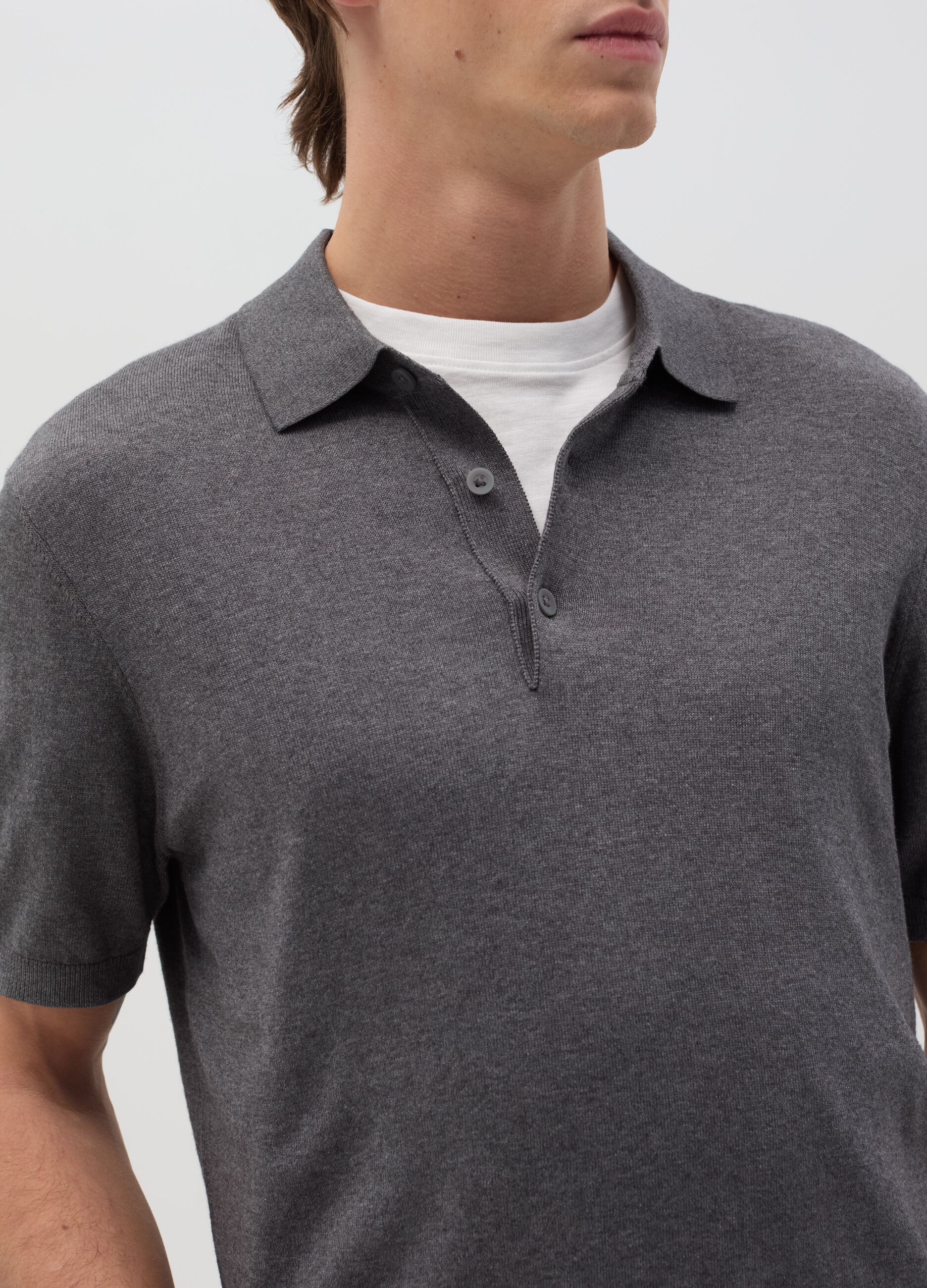 Polo in cotone tinta unita