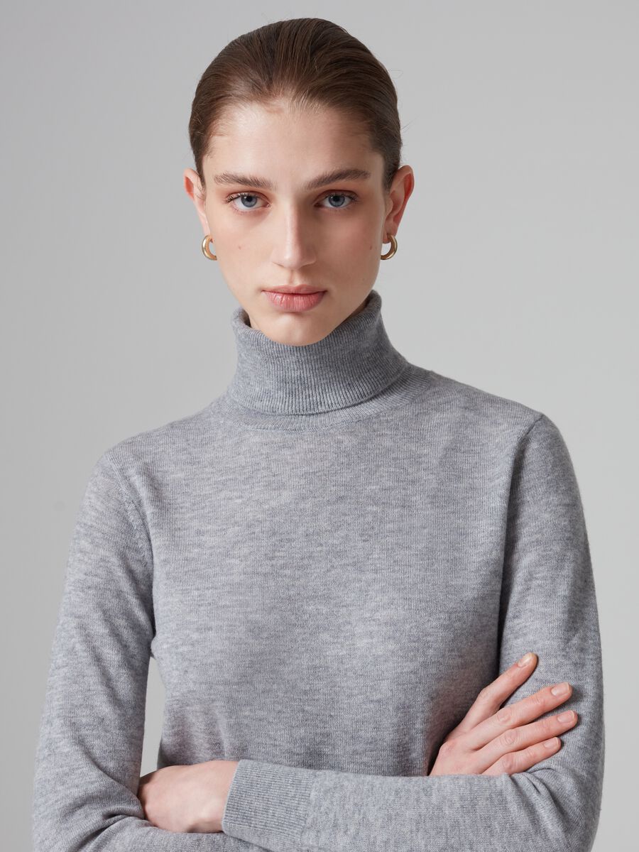 Pullover in lana a collo alto_1