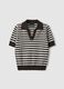 Multicoloured striped regular fit cotton blend sweater_0