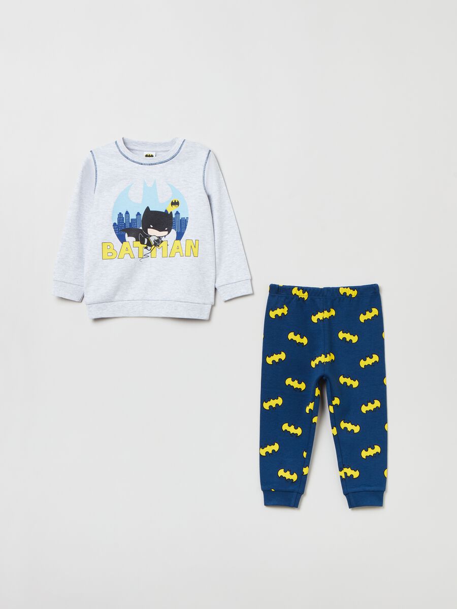 Pigiama lungo in cotone stampa The Batman_0