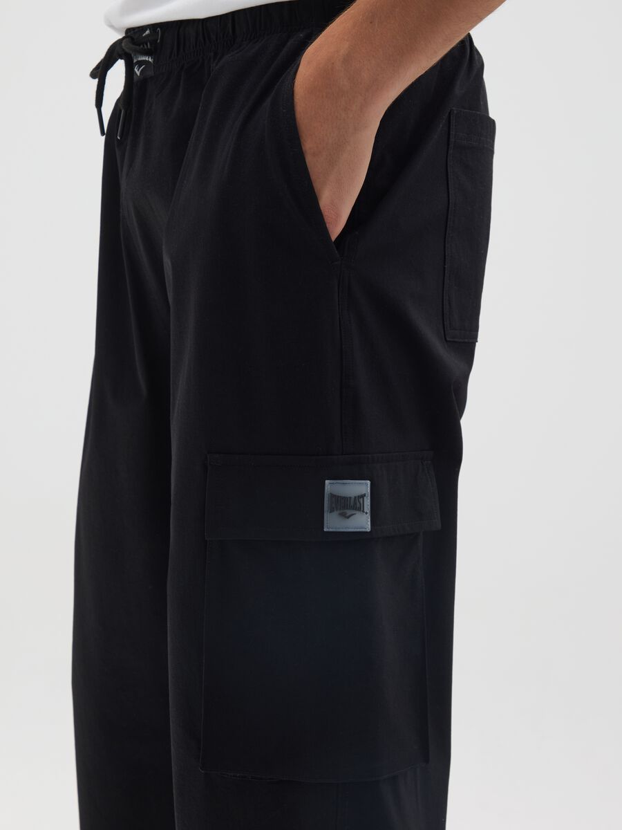 Pantaloni in tessuto elasticizzato neri_3