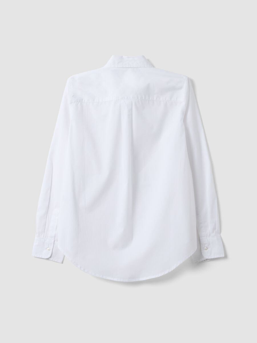 Camicia bianca in popeline regular fit_1