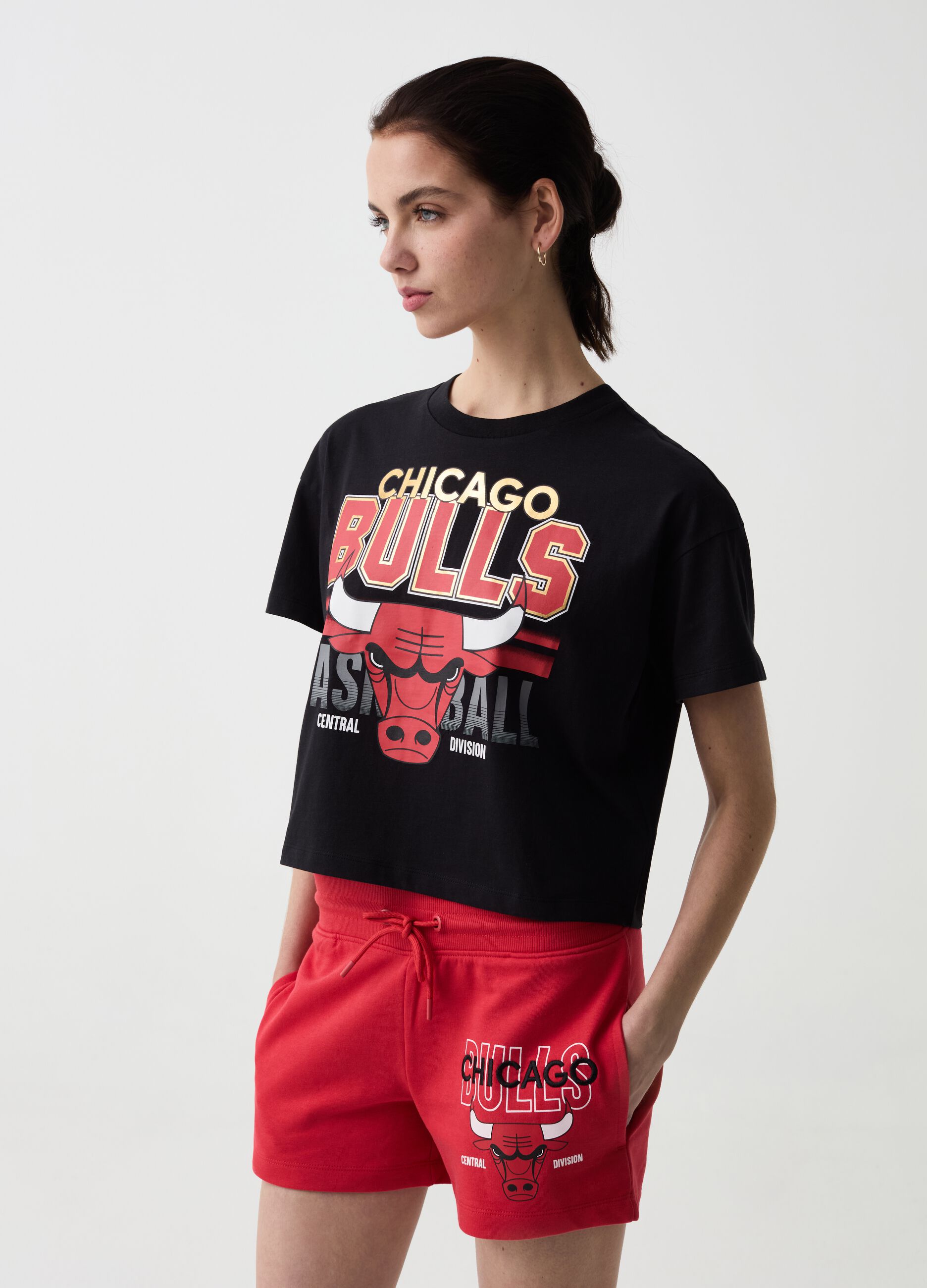 Shorts with NBA Chicago Bulls print