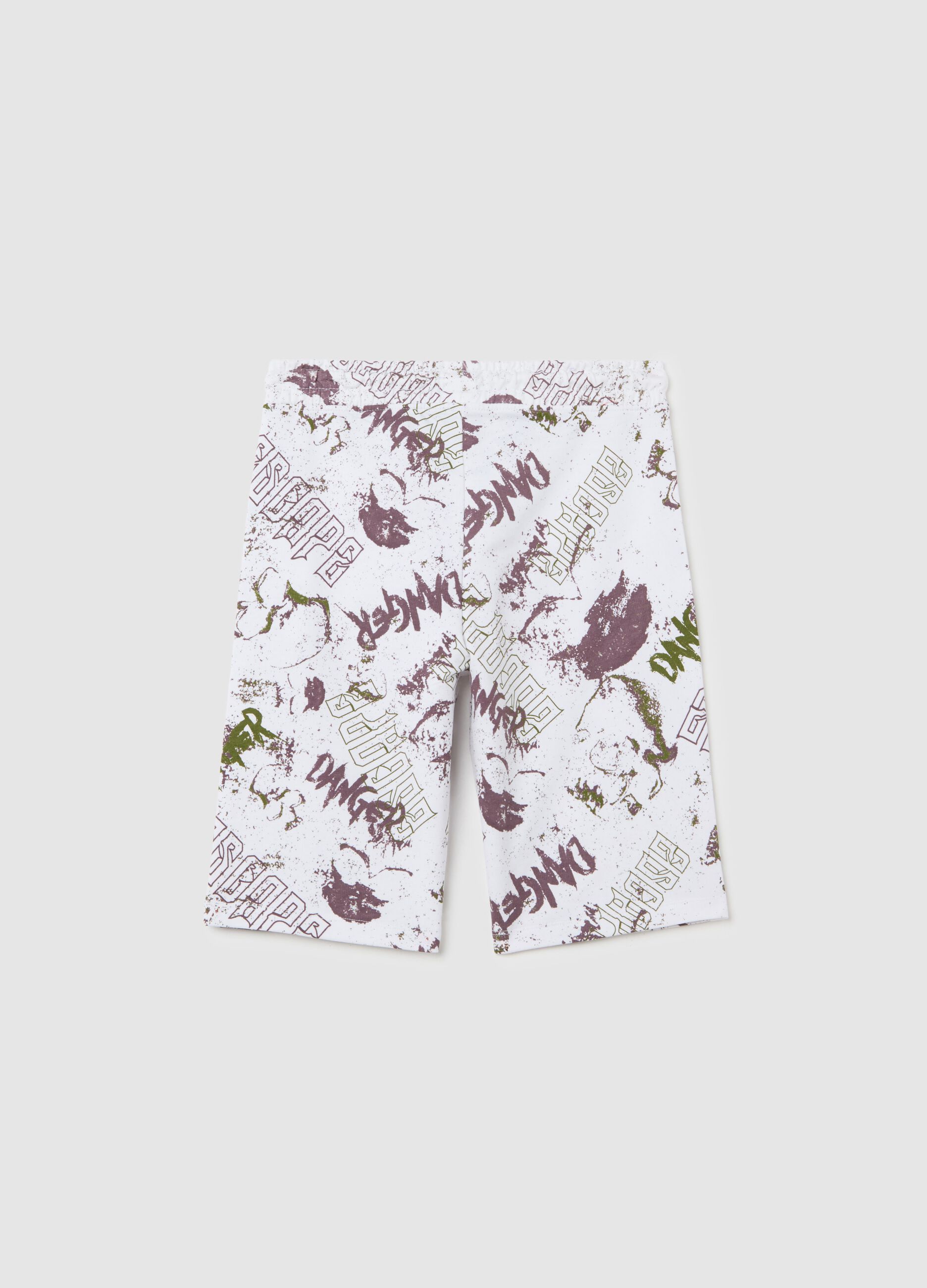 Boy's regular-fit multicoloured shorts in 100% cotton