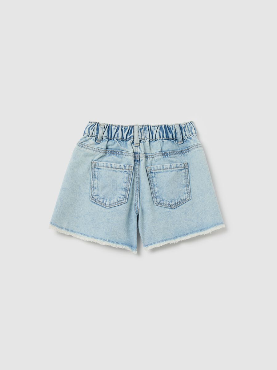 Denim shorts with butterflies embroidery_1