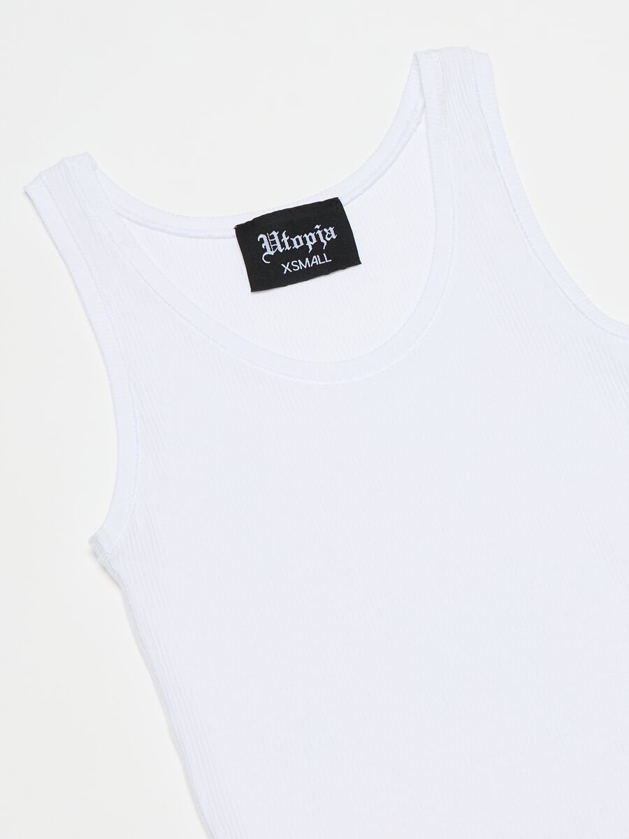 Ribbed Tank Top White_6