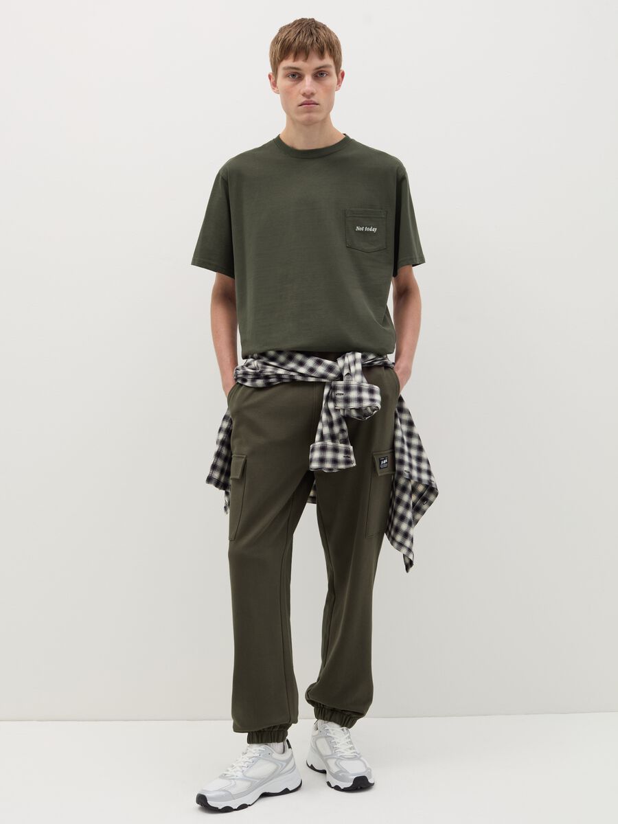 Cargo joggers with elasticated trims_0