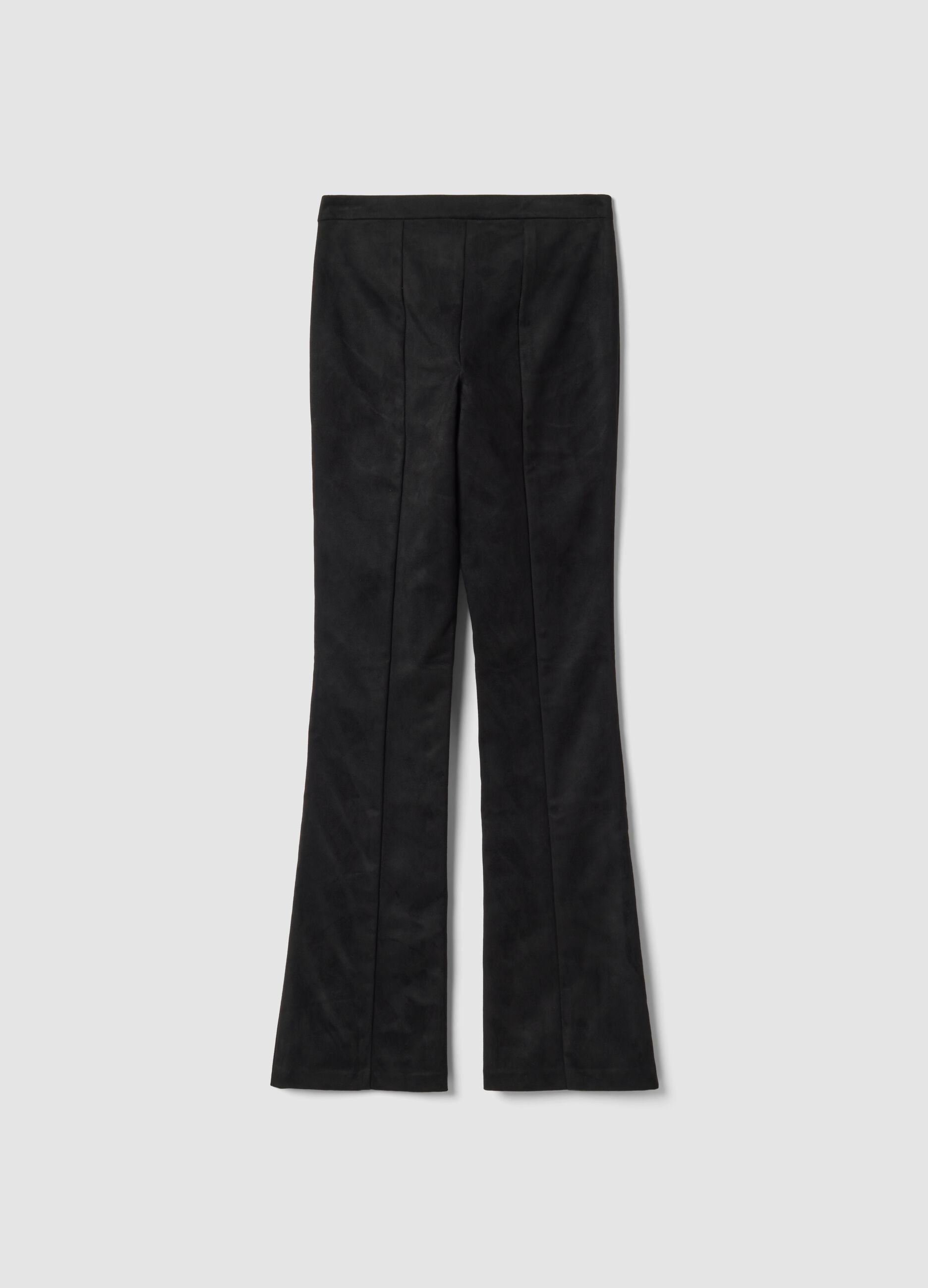 Faux Suede Formal Slim Pants