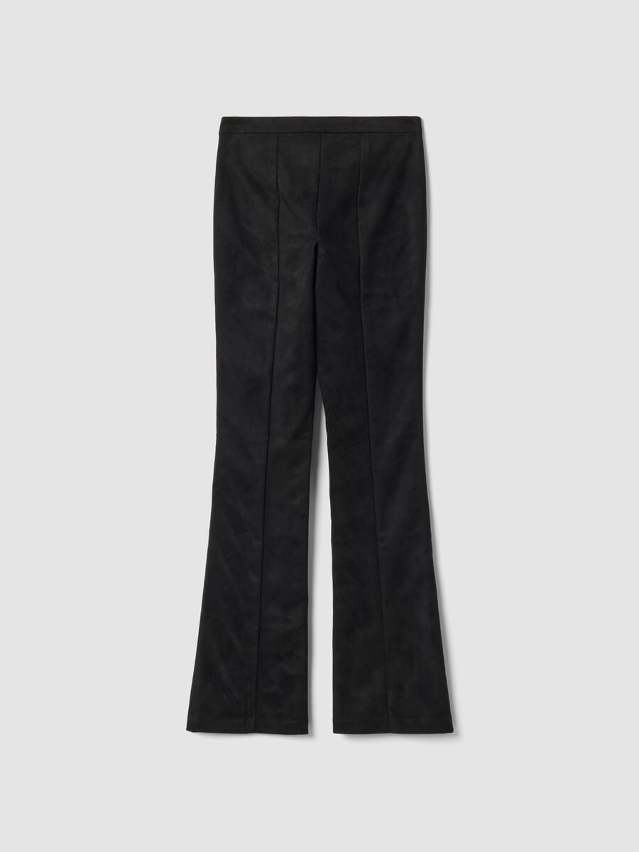 Faux Suede Formal Slim Pants_1