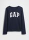 Blue long-sleeve pure cotton T-shirt with GAP logo_2