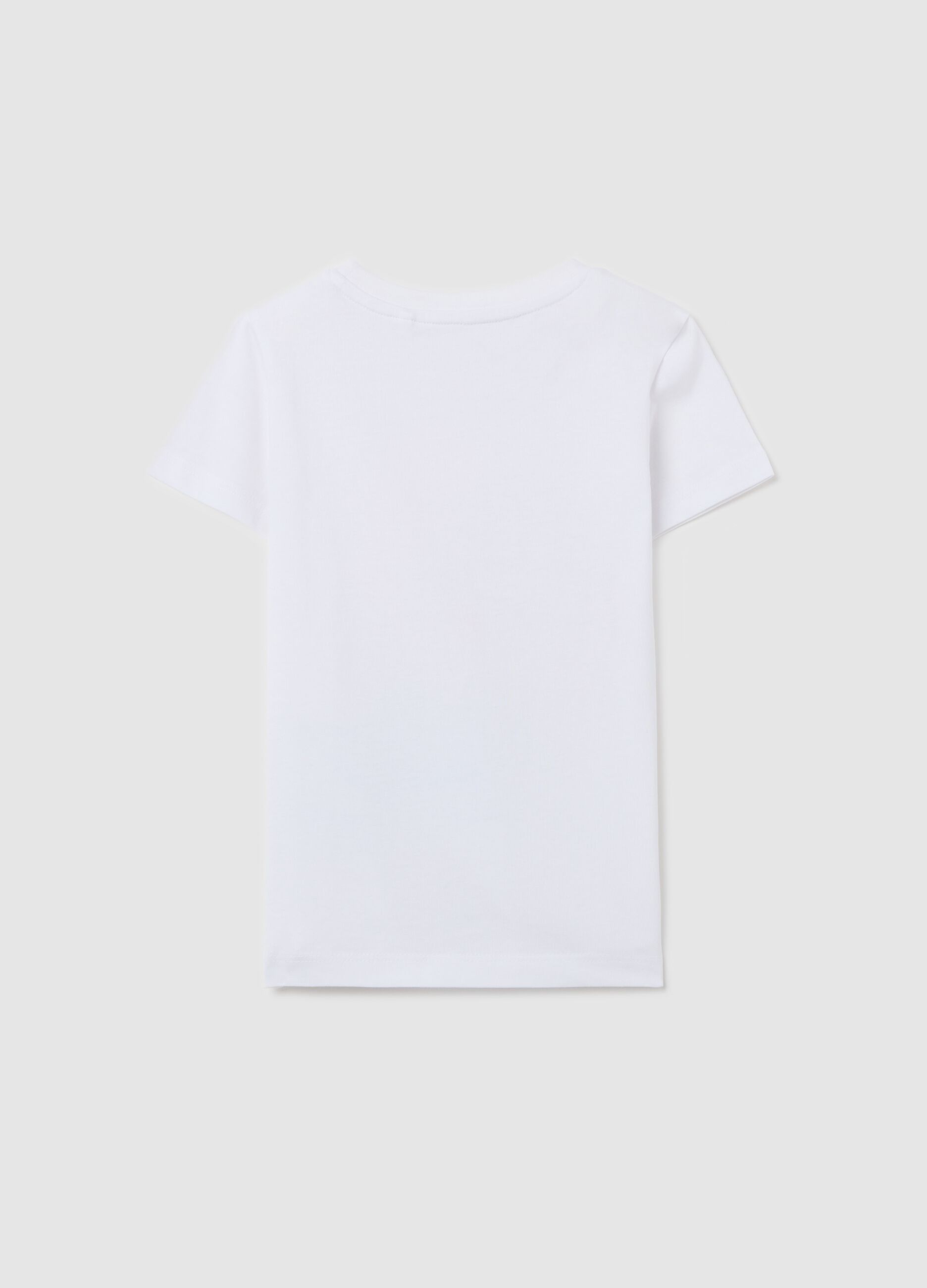 White T-shirt with mermaid and unicorn print OVS Kids