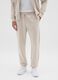 Beige cotton blend trousers regular fit_1