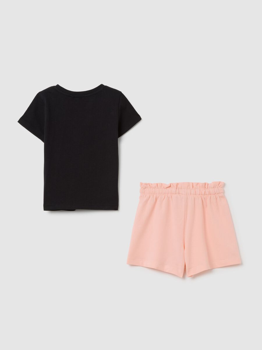 Girls' pure cotton black and pink regular fit set_1