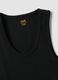 Black pure cotton tank top_1