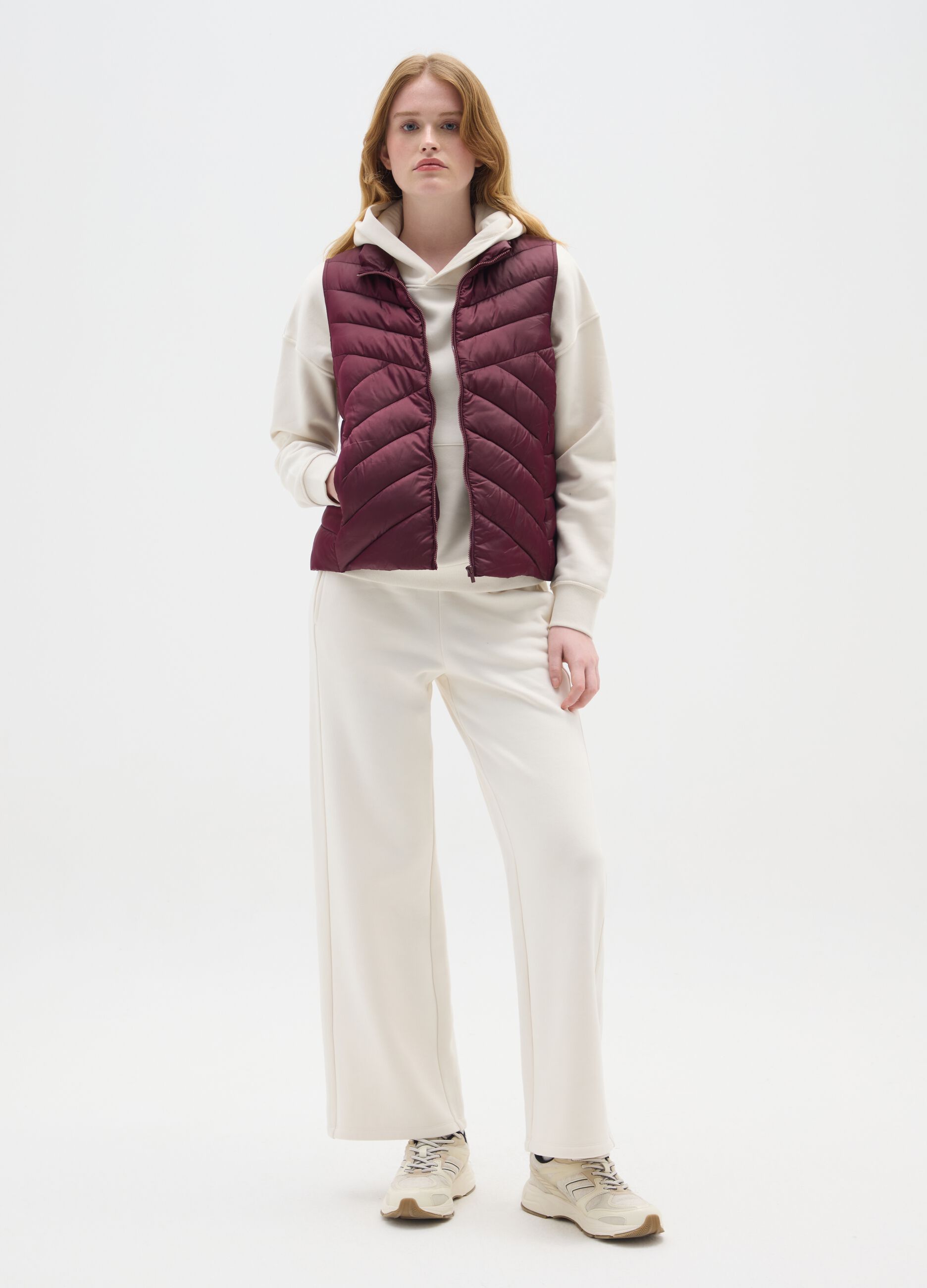 Mixed Red Regular Fit Gilet