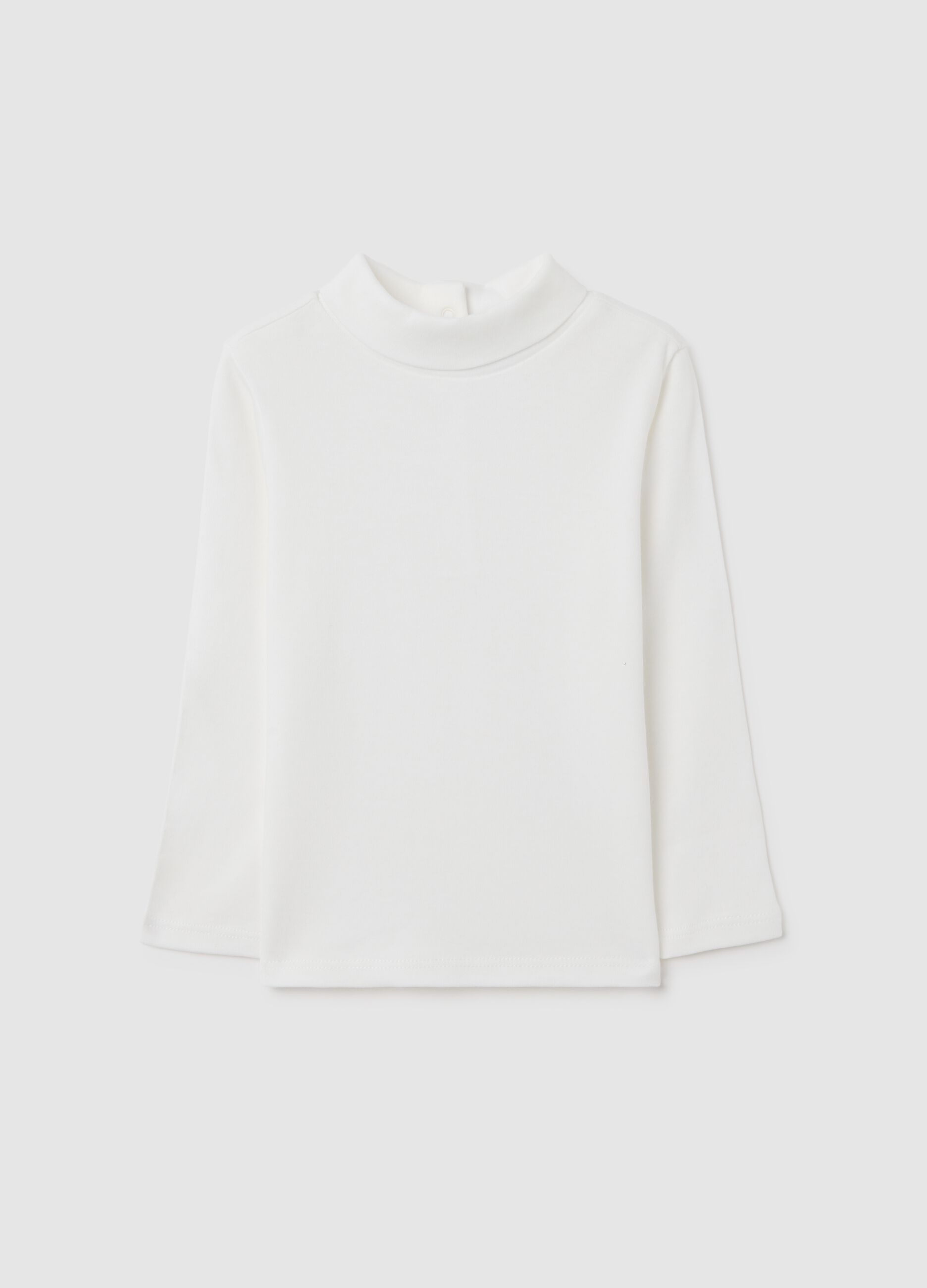 Baby girl's white pure cotton regular fit t-shirt