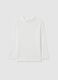 Baby girl's white pure cotton regular fit t-shirt_0