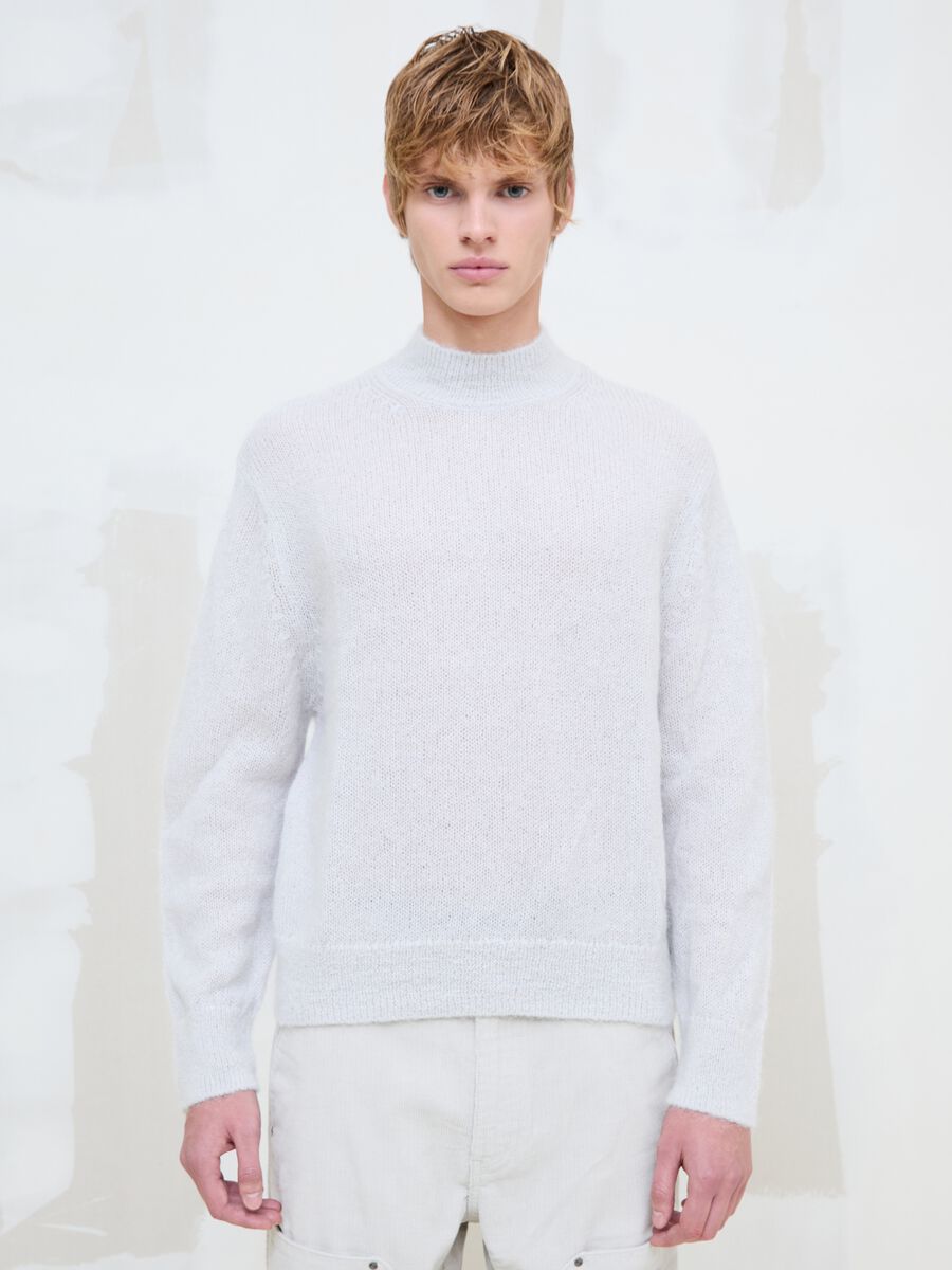 Mohair Crew Neck Light Beige_3