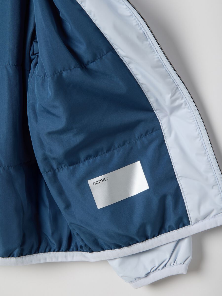 Children's blue waterproof jacket regular fit with hood_2