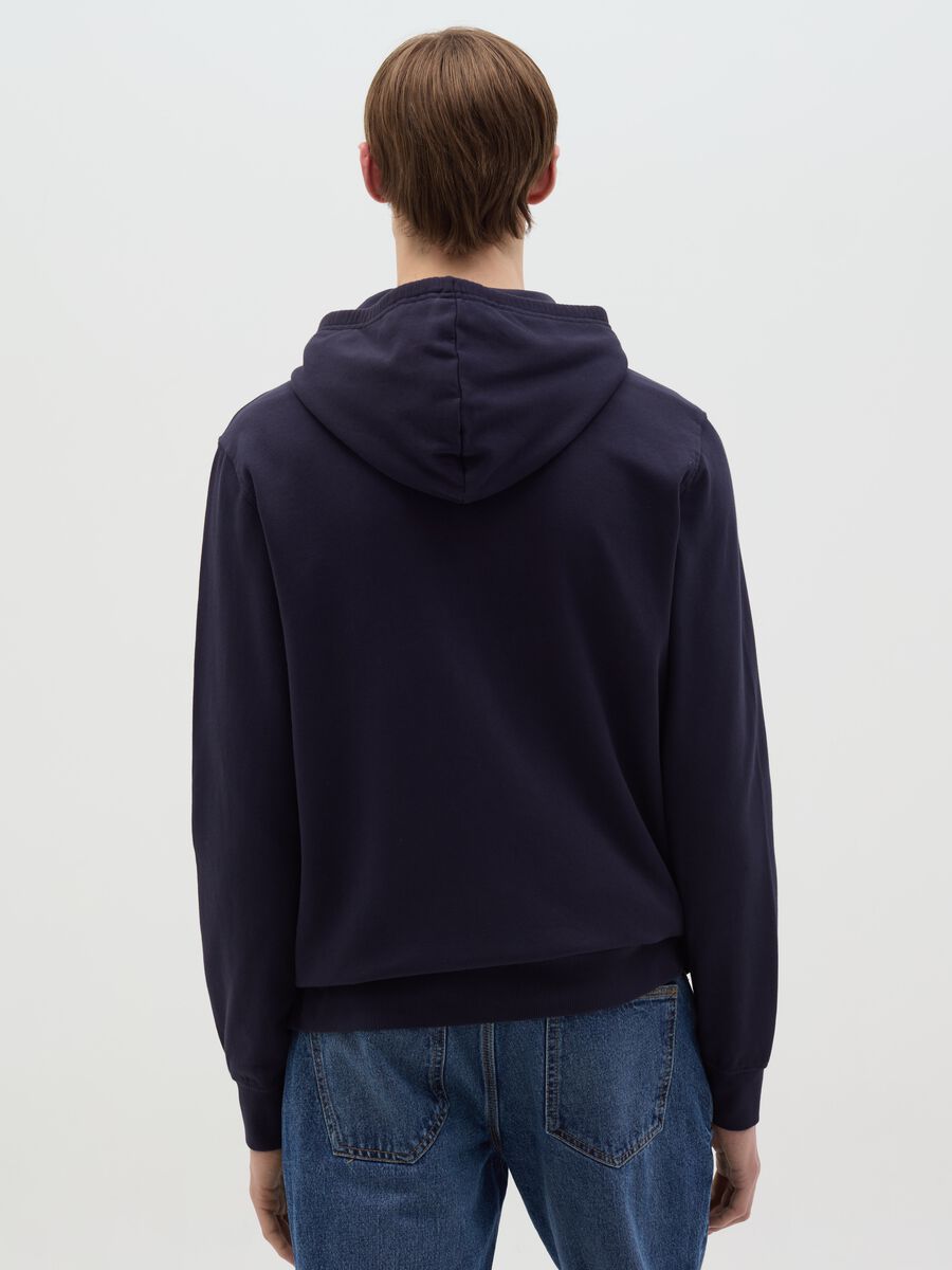 Full-zip sweatshirt in cotton with hood_3