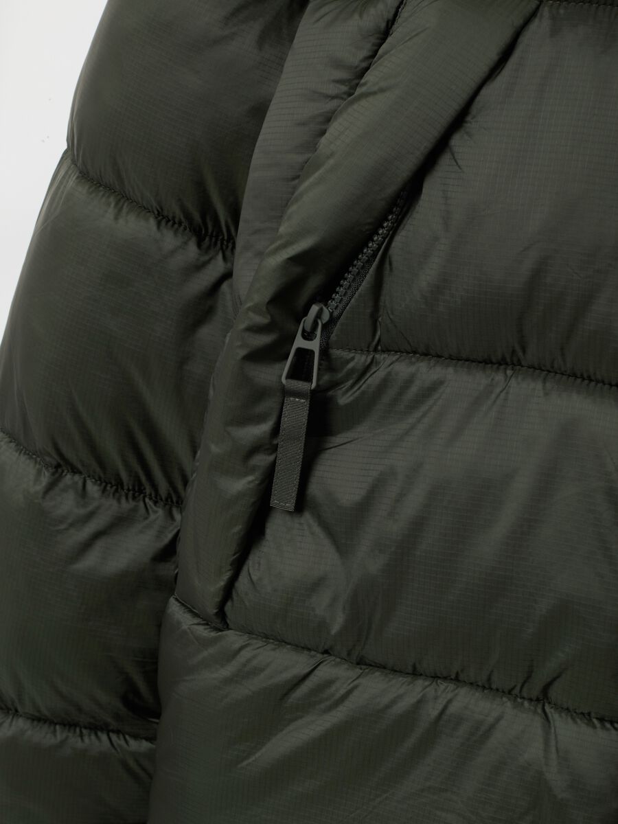 Dark Green Iconic Puffer Jacket with Removable Hood_6