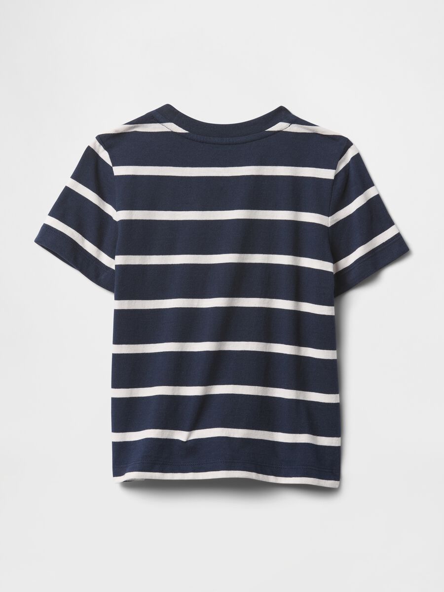Blue and White Striped T-shirt_1
