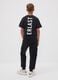 Black cotton-blend joggers with cargo pockets for boys_1