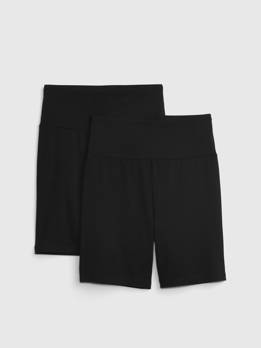 Two-pack cycling shorts in stretch cotton_1