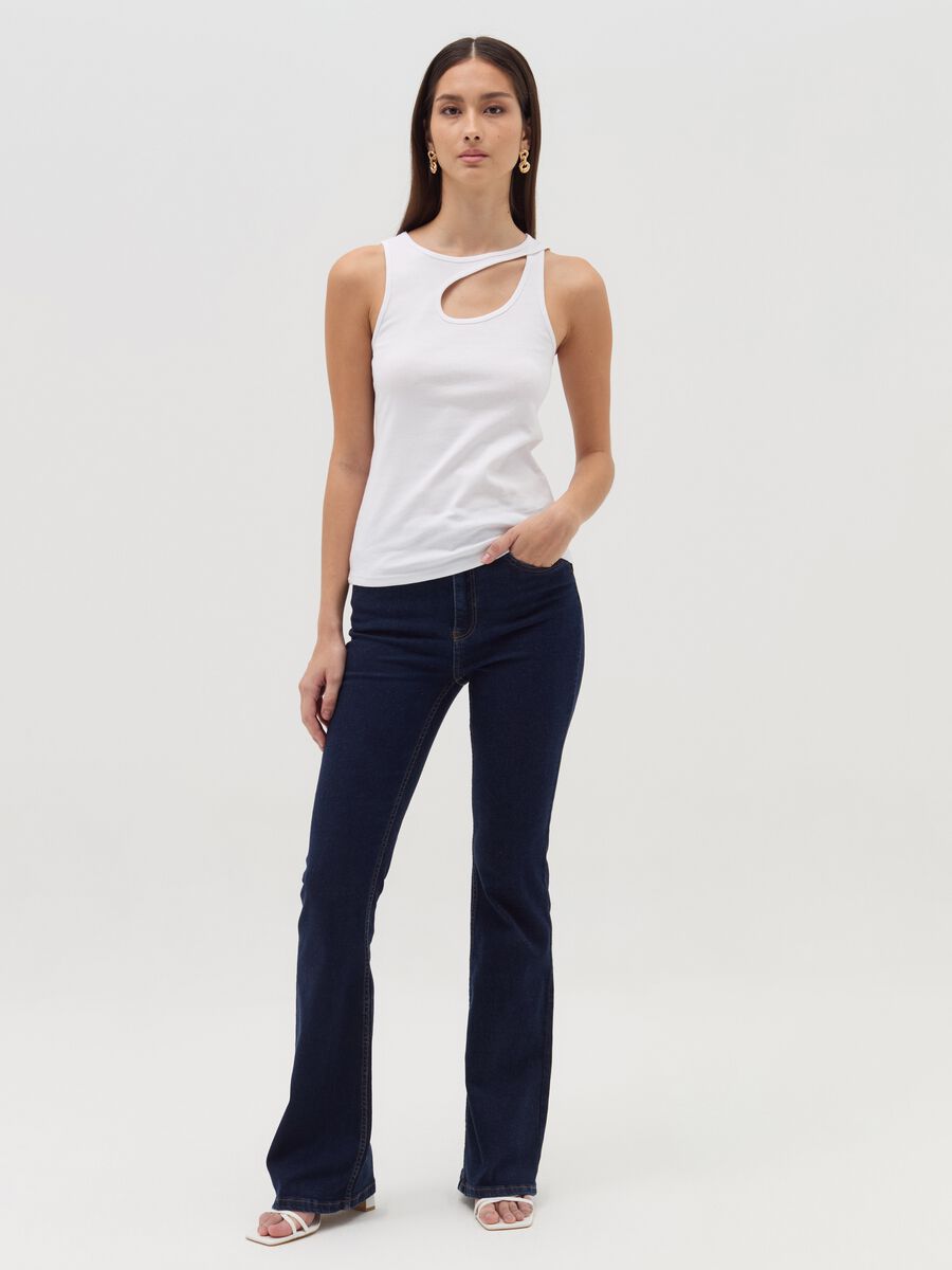 Jeans flare fit cinque tasche_0