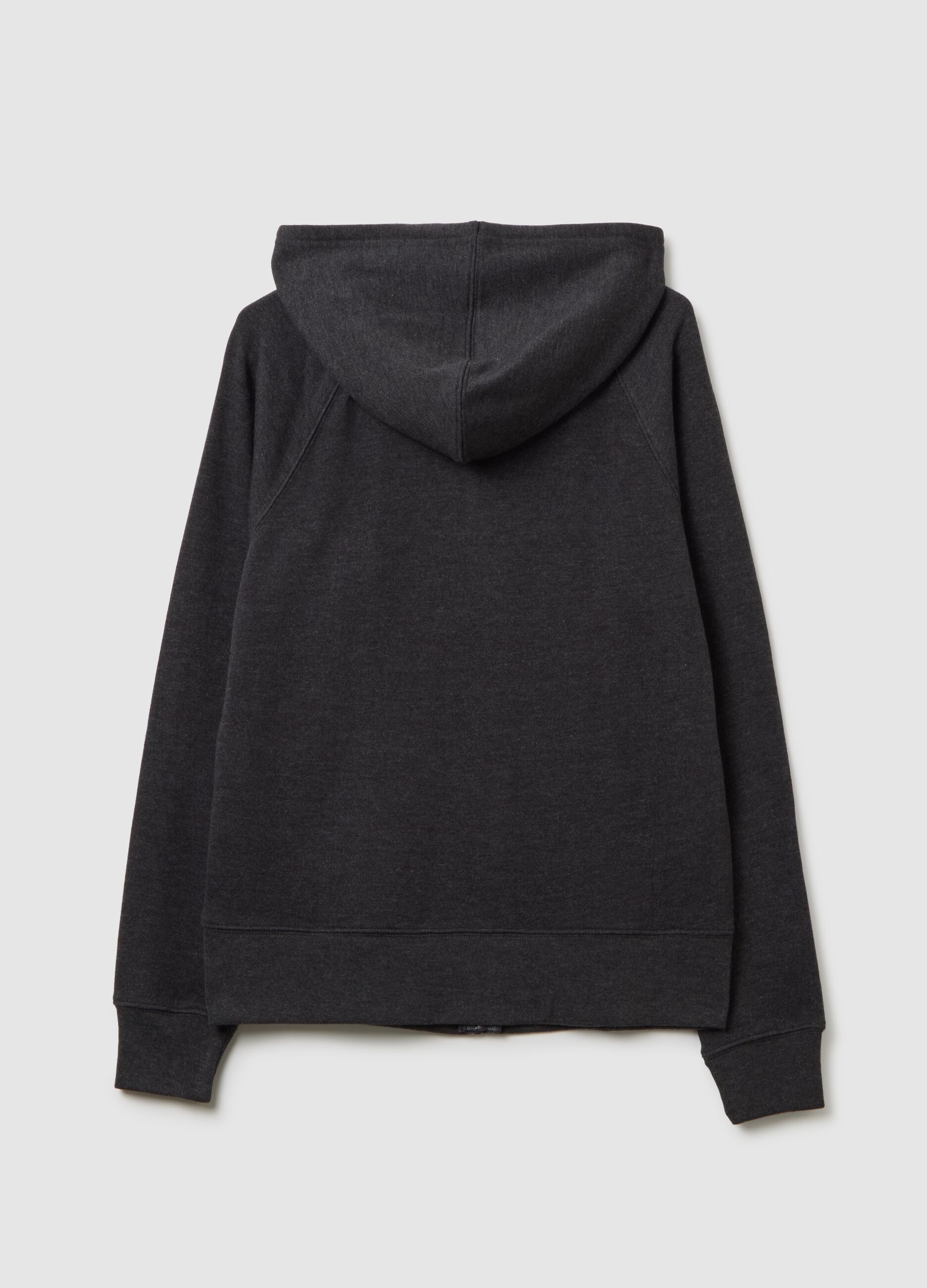 Full-zip con cappuccio ricamo logo